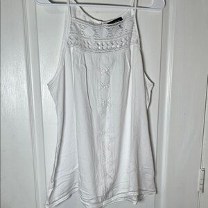 Le Chateau White Halter Tank Top